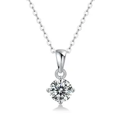 MASSE GIOIELLI - COLLAR PUNTO DE LUZ PLATA Y MOISSANITAS