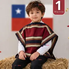 UTILISIMO - Poncho Manta Huaso Niño Juvenil Baile Cueca Fiestas Patrias