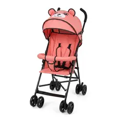 GENERICO - Coche Paragua De Bebé Osito Plegable Rosa