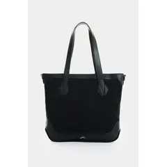 VELEZ - Vélez Cartera Bolso En Lona Y Cuero Mujer Aurelia Negro