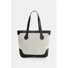 VELEZ - Vélez Cartera Bolso En Lona Y Cuero Mujer Aurelia Arena