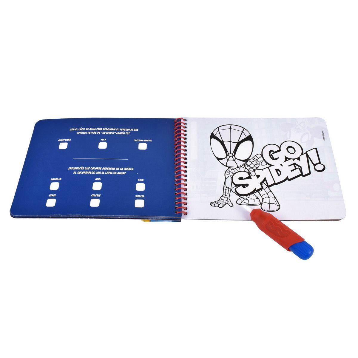 MARVEL - LIBRO ACTIVIDADES CON LAPIZ MAGICO PARA PINTAR CON AGUA - SPIDEY