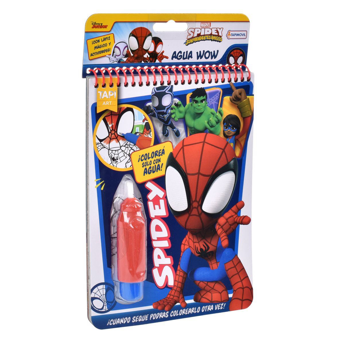 MARVEL - LIBRO ACTIVIDADES CON LAPIZ MAGICO PARA PINTAR CON AGUA - SPIDEY