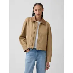 GAP - Chaqueta Mujer Cropped Barn Café