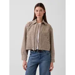 GAP - Chaqueta Mujer Cropped Vichy