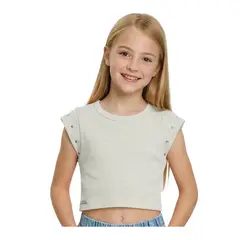 EXCEPTION - Polera Peto Manga Corta Niña