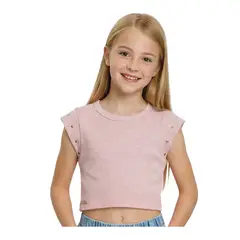 EXCEPTION - Polera Peto Manga Corta Niña