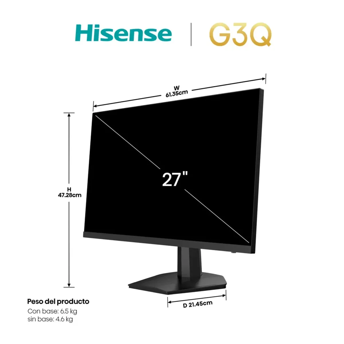 HISENSE - Monitor Gamer Hisense 27” FHD1920x1080 240Hz 27G3Q