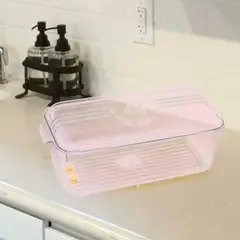 GENERICO - Organizador Acrilico Con Tapa Para Refrigerado Almacenamiento