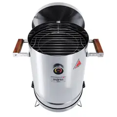 INGRILL - Barril Parrilla Ahumador y Asador Mini Basik Plateado