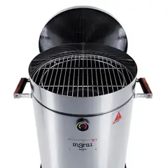 INGRILL - Barril Parrilla Ahumador y Asador Grande Basik Plateado