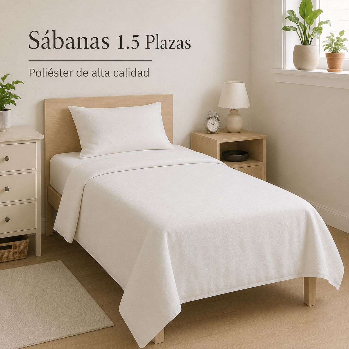ARMONIA Sabanas 1.5 Plaza Polialgodon Alta Calidad 804 Diseño Moderno ...