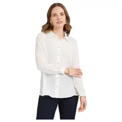 LORENZO DI PONTTI - Blusa Manga Larga con Botones Blanco