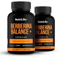 EMETRES - Pack 2 Berberina Con Canela Nutrilife+ 120 Caps Suplemento antioxidante