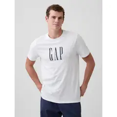 GAP - Polera Hombre Logo Manga Corta Blanco