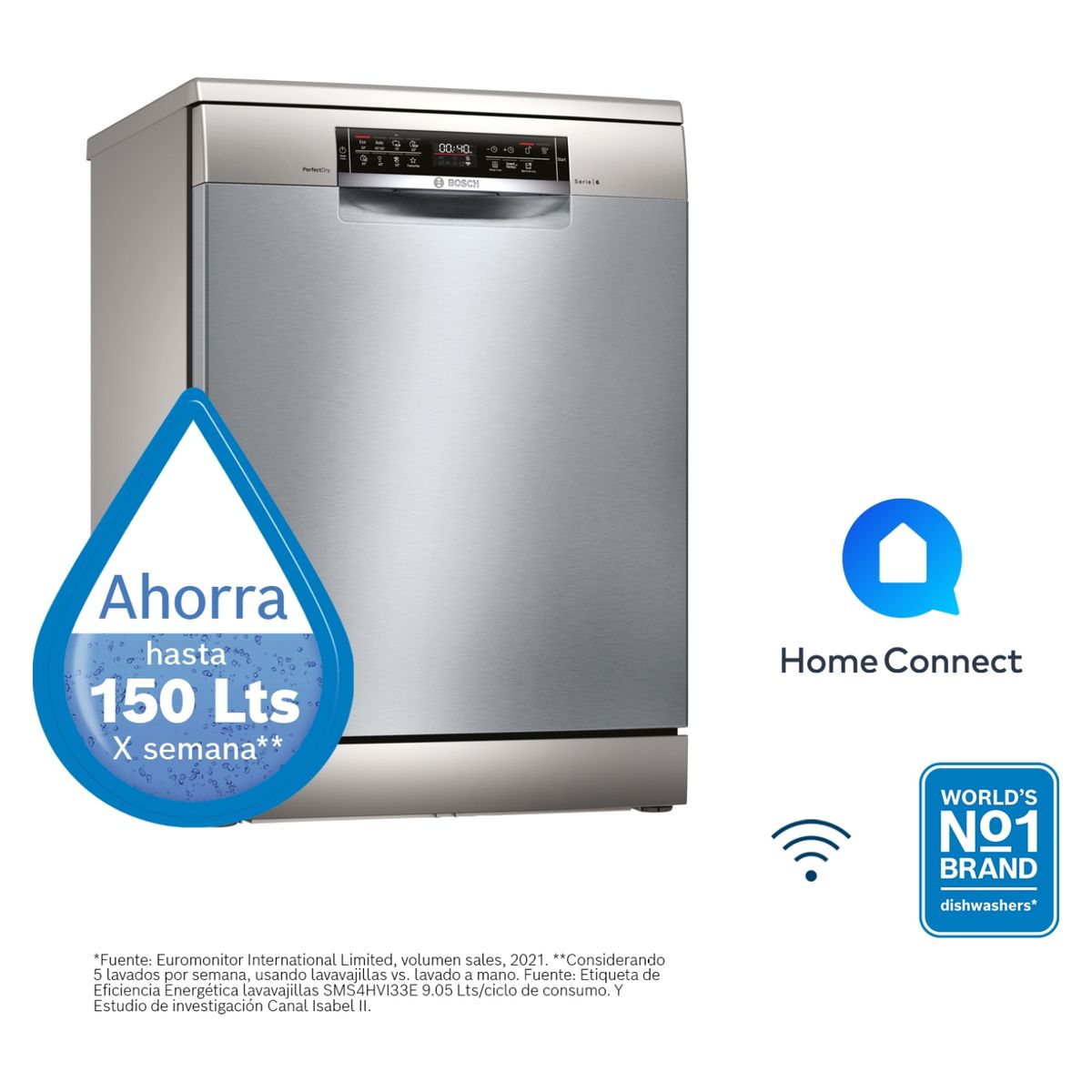 BOSCH - Lavavajillas Bosch 14 Cubiertos SMS6ZCI42E
