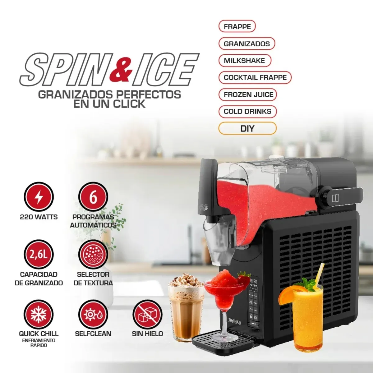 THOMAS - Maquina De Granizado Spin Y Ice Thomas