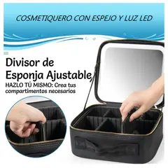 MOVI - Cosmetiquero Neceser de Maquillaje Portátil con Espejo LED Inteligente