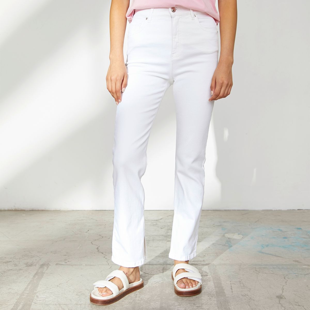 BASEMENT - Jeans Slim Tiro Alto Mujer