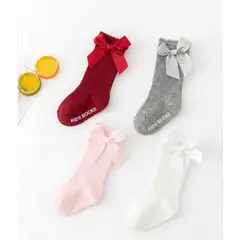 TEDMIMAK - Pack 4 Calcetines Con Lazo Niña Surtidos 1 A 3 Años