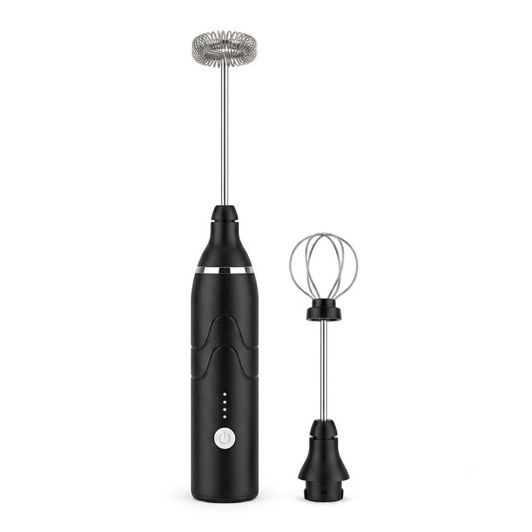 Batidor Eléctrico Recargable 1300mah, 2 En 1, 3 Velocidades, negro