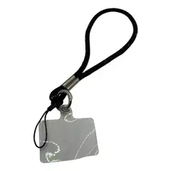 GENERICO - Correa Para Celular Con Brillantes Negro Con Cristal 22cm