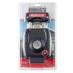 POLI - Cerradura Sobreponer Robbusta 7100 B60 Con Caja Reja Negro