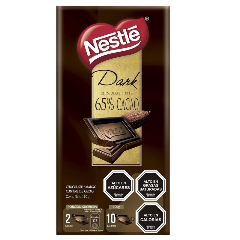 NESTLE - Chocolate Amargo Nestlé Dark 65% Cacao 100G X4