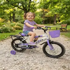 GENERICO - BICICLETA DE NIÑOS ARO 12 LILA