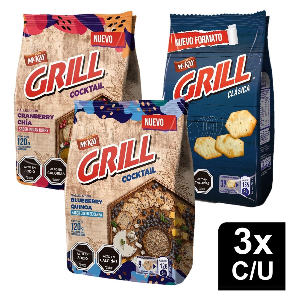 NESTLE - Galleta Grill Clásica Y Cocktaill X9 Bolsas