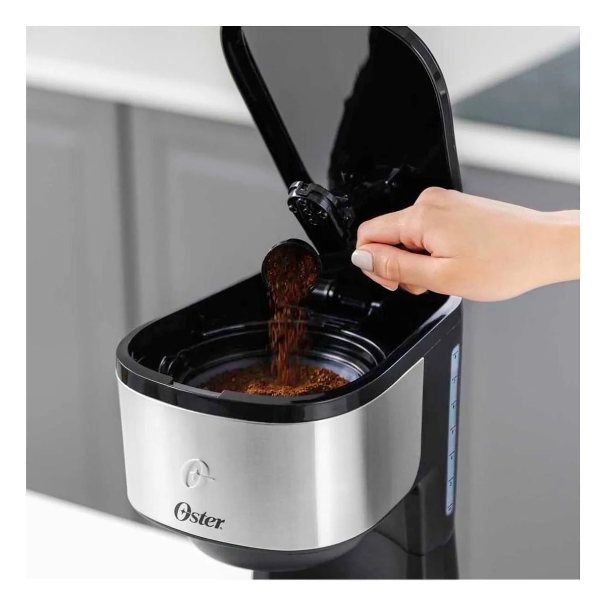 OSTER - Cafetera Automatica Programable Oster 8 Tazas Acero Inoxidable