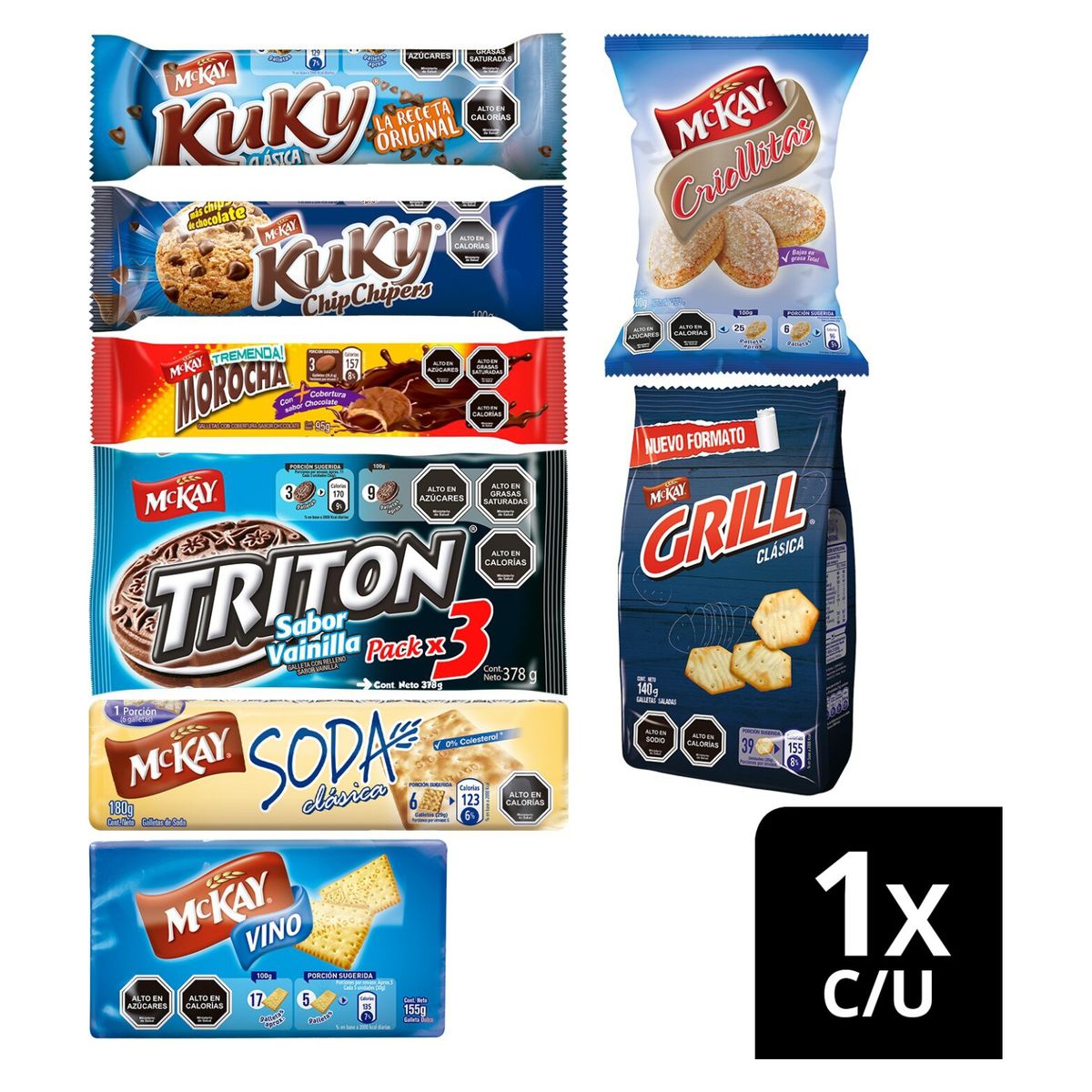NESTLE - Galleta Nestlé Mckay Para Compartir Pack X8
