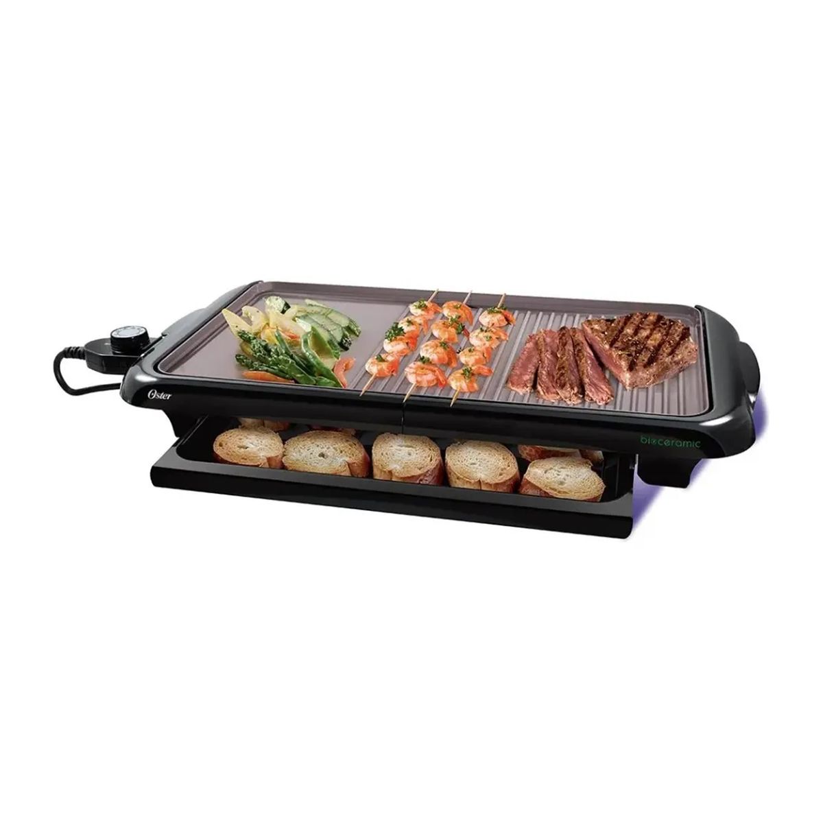 OSTER - Parrilla Electrica Oster Bioceramic Asador Electrico