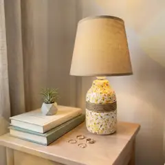 GENERICO - Lampara Sobremesa Velador Dormitorio Moderna Decoracion Living Escritorio Rustico Contemporenea E27