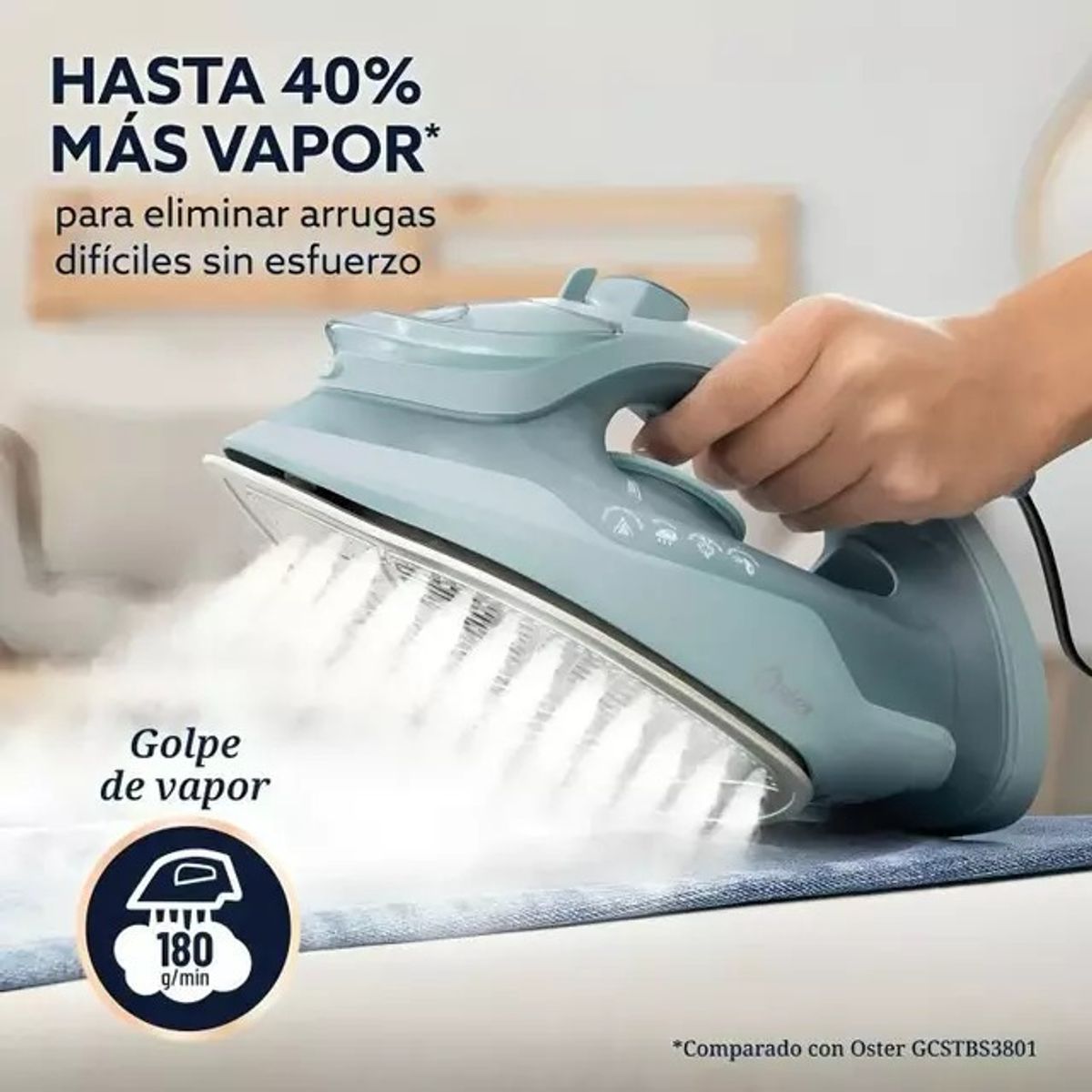 OSTER - Plancha Tradicional a Vapor AeroGlide Oster 1600W