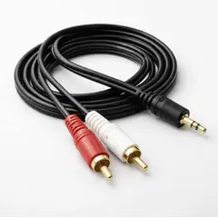 IRM - Cable Auxiliar 3.5mm 1 a 3 RCA AV Estéreo y Video - 1.5M