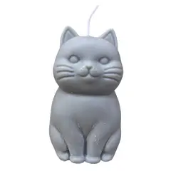 GENERICO - Vela de Soja Diseño Gato Kawaii Gris