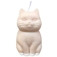 GENERICO - Vela de Soja Diseño Gato Kawaii Blanco