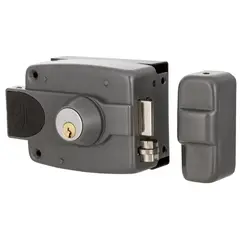 POLI - Cerradura Eléctrica Reja 3010 Con Transformador Gris