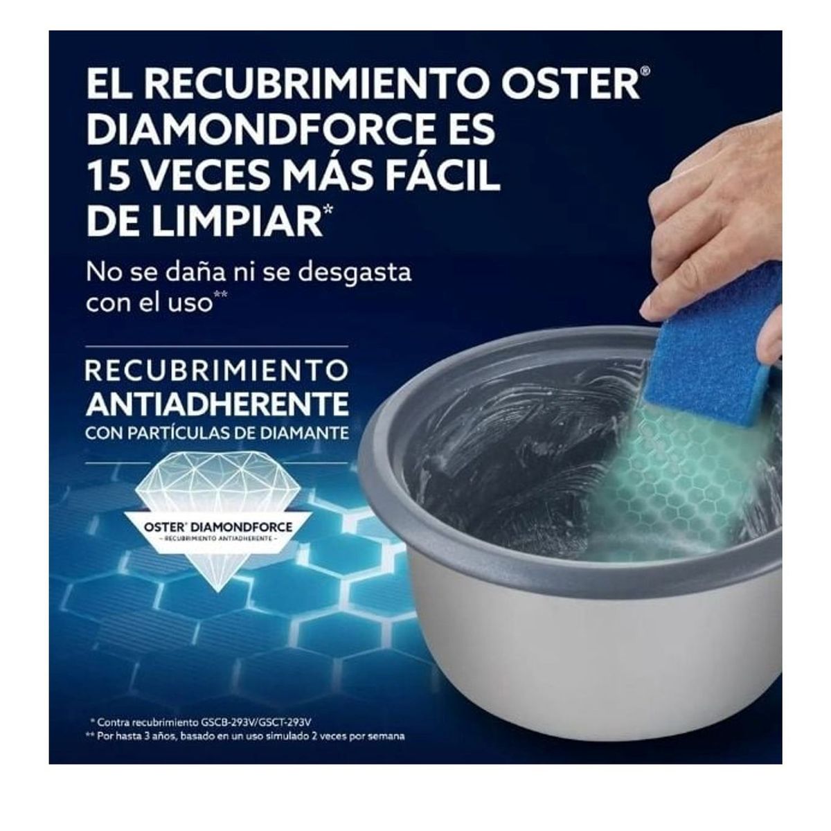 OSTER - Olla Arrocera Electrica Oster 7 Tazas Diamond Force 500w