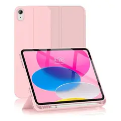 GENERICO - Funda Smart Cover con Ranura para Lápiz para iPad 10ma Gen 10.9 (A2696/A2757) - Rosa