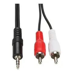 IRM - Cable de Audio Estéreo 3.5mm 1 Auxiliar a 2 RCA - 1.5M