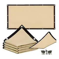 AMBM SHOP - 4mx5m Malla carpa De Tela Para Sombra Que Bloquea Sombra 90% Con Ojales protección UV