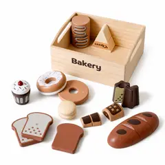 OLEVO - Set de repostería de madera con caja, multicolor