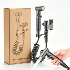 TSKY CHILE SHOPPING - Kit Ducha Telefono Para WC Bide Acero Inoxidable Gatillo Baño Taza Inodoro Incluye Flexible Grifo