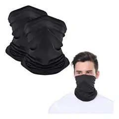 GENERICO - Bufanda multifuncional para el cuello, con protección UV, transpirable, apta para ciclismo - negra