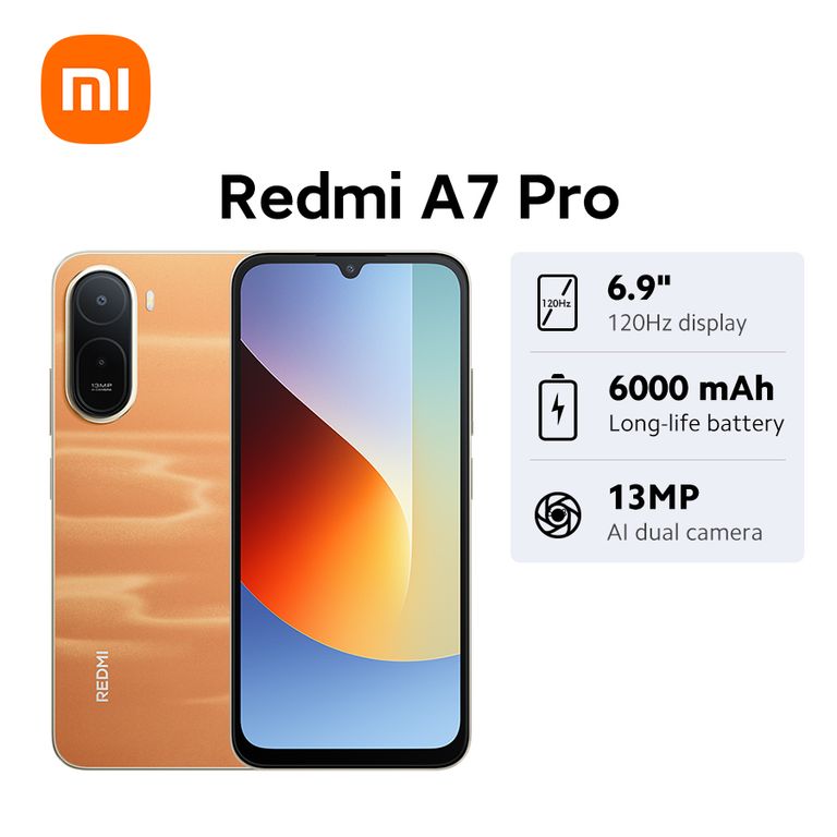 XIAOMI Celular REDMI A7 Pro 4+64 GB Pantalla inmersiva de 6,9" Batería masiva de 6000 mAh