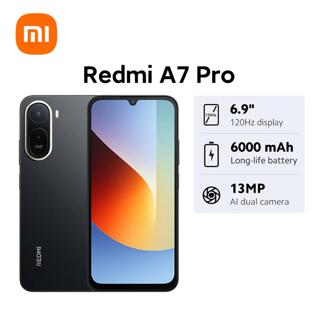 XIAOMI - Celular Xiaomi REDMI A7 Pro 4+64 GB Pantalla inmersiva de 6,9" Batería masiva de 6000 mAh