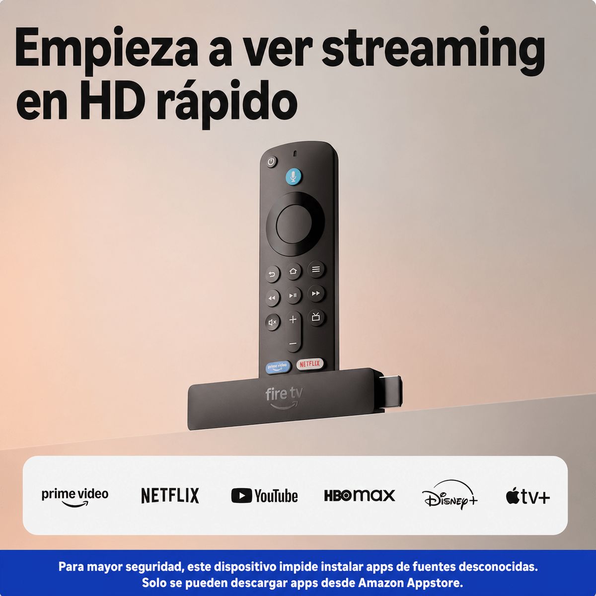 AMAZON - Amazon Fire TV Stick HD con Alexa 8GB 2026 Negro