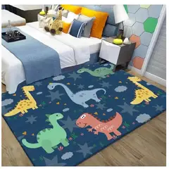 KIVARA - Alfombra Infantil Estampada 80x120 cm Dinosaurios